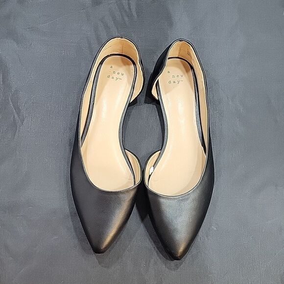 A.NEW DAY D'ORSAY POINTED TOE SLIP-ON WOMEN"S FLAT SHOE - Picture 3 of 14